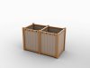 PGG Double Birkdale Planter Box Recycled Plastic Panels & Trim