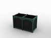 PGG Double Keystone Planter Box Recycled Plastic Panels & Trim