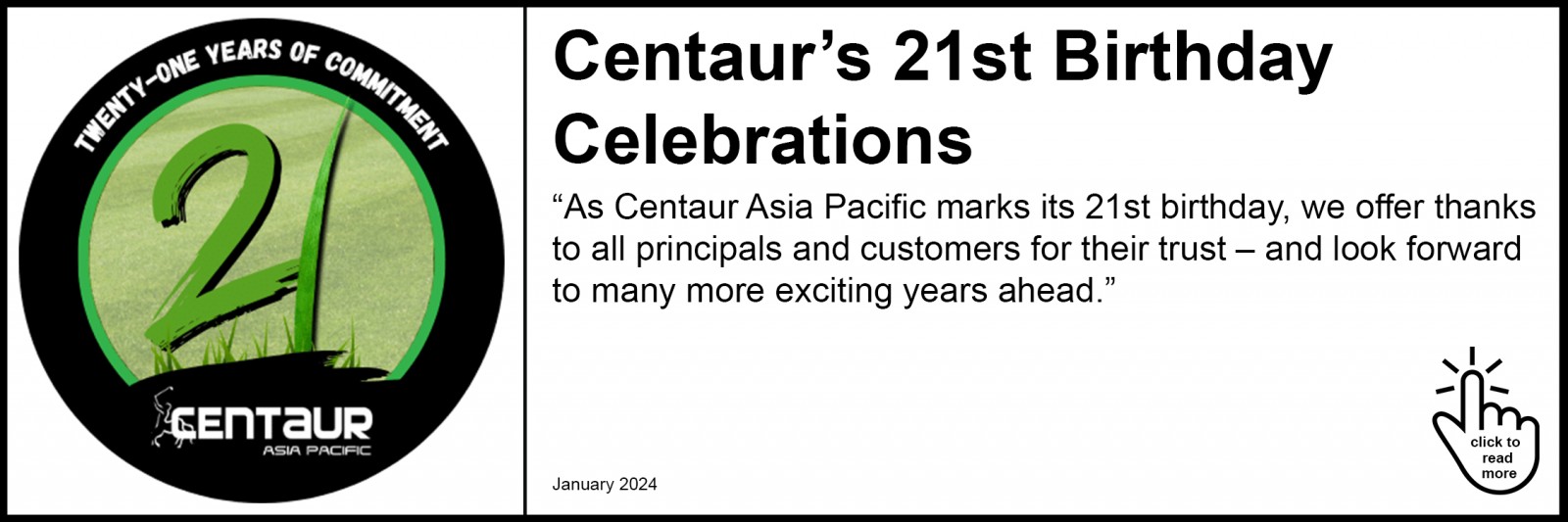 Centaur’s 21st Birthday Celebrations