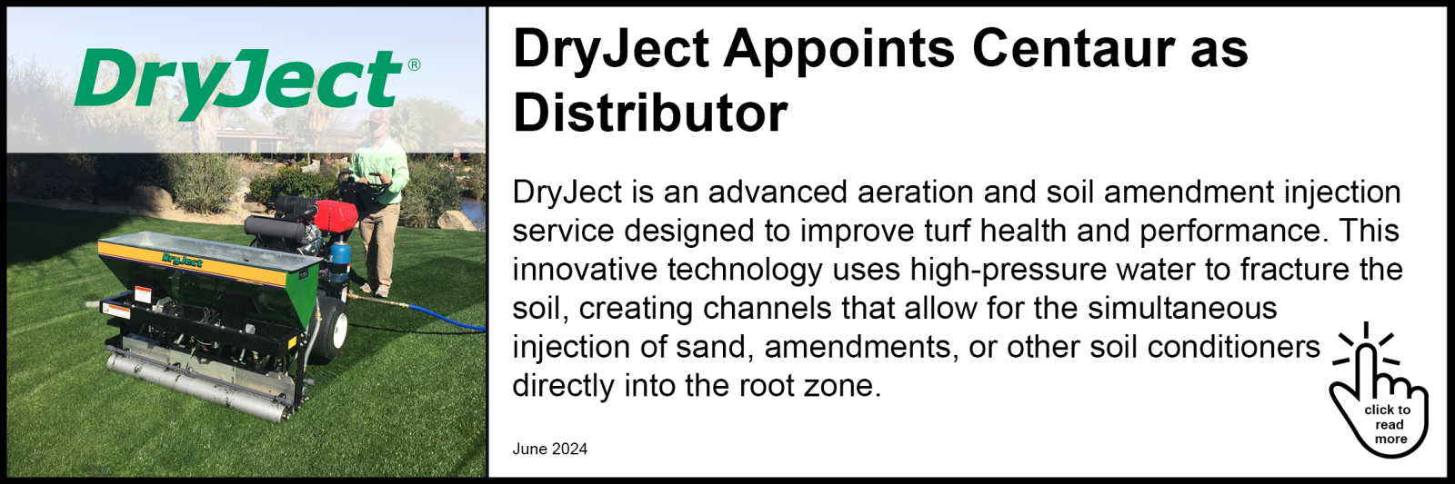 DryJect Appoints Centaur as Distributor